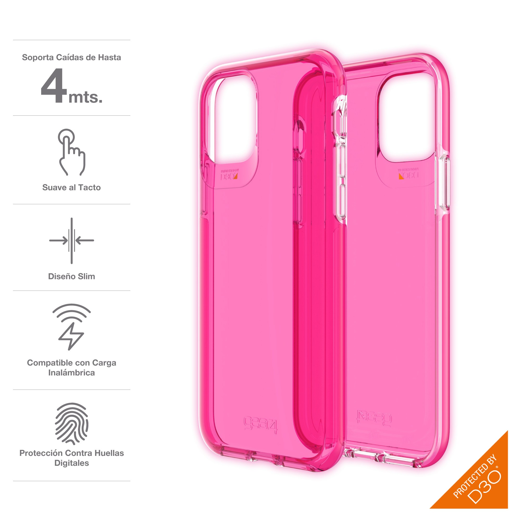 GEAR4 COVER PARA IPHONE 11 ROSADO NEON