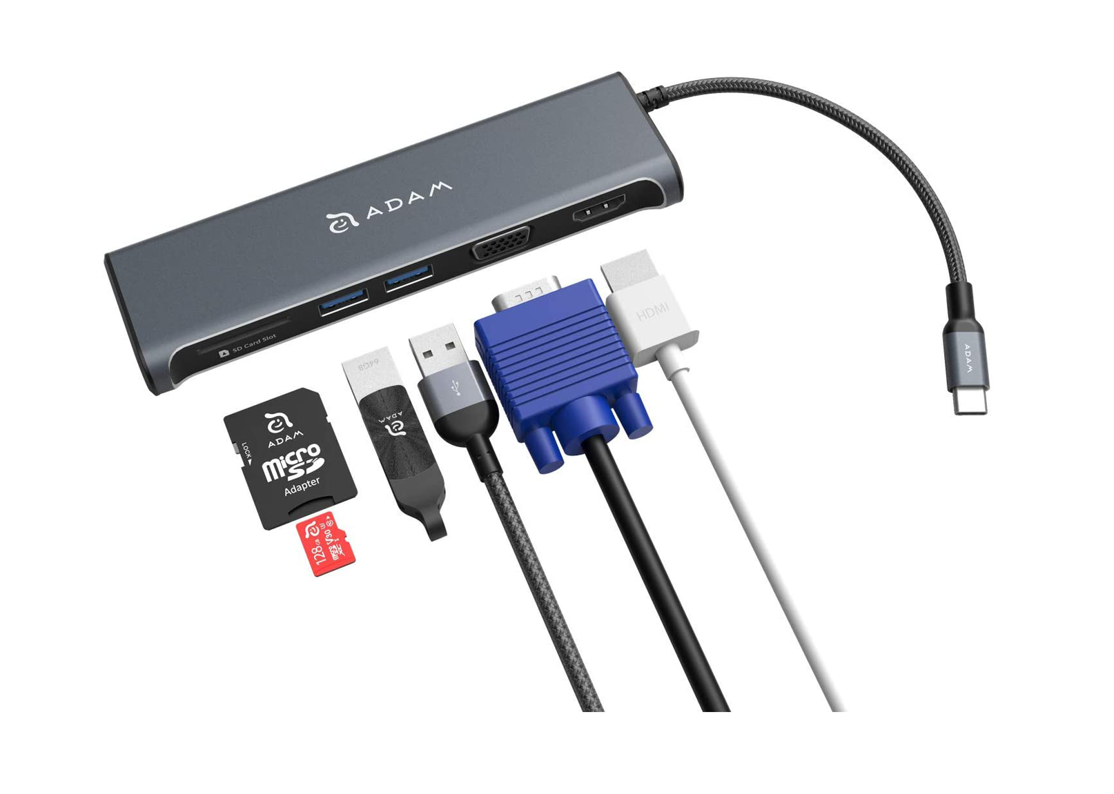 ADAM Adaptador USB-C 5 EN 1