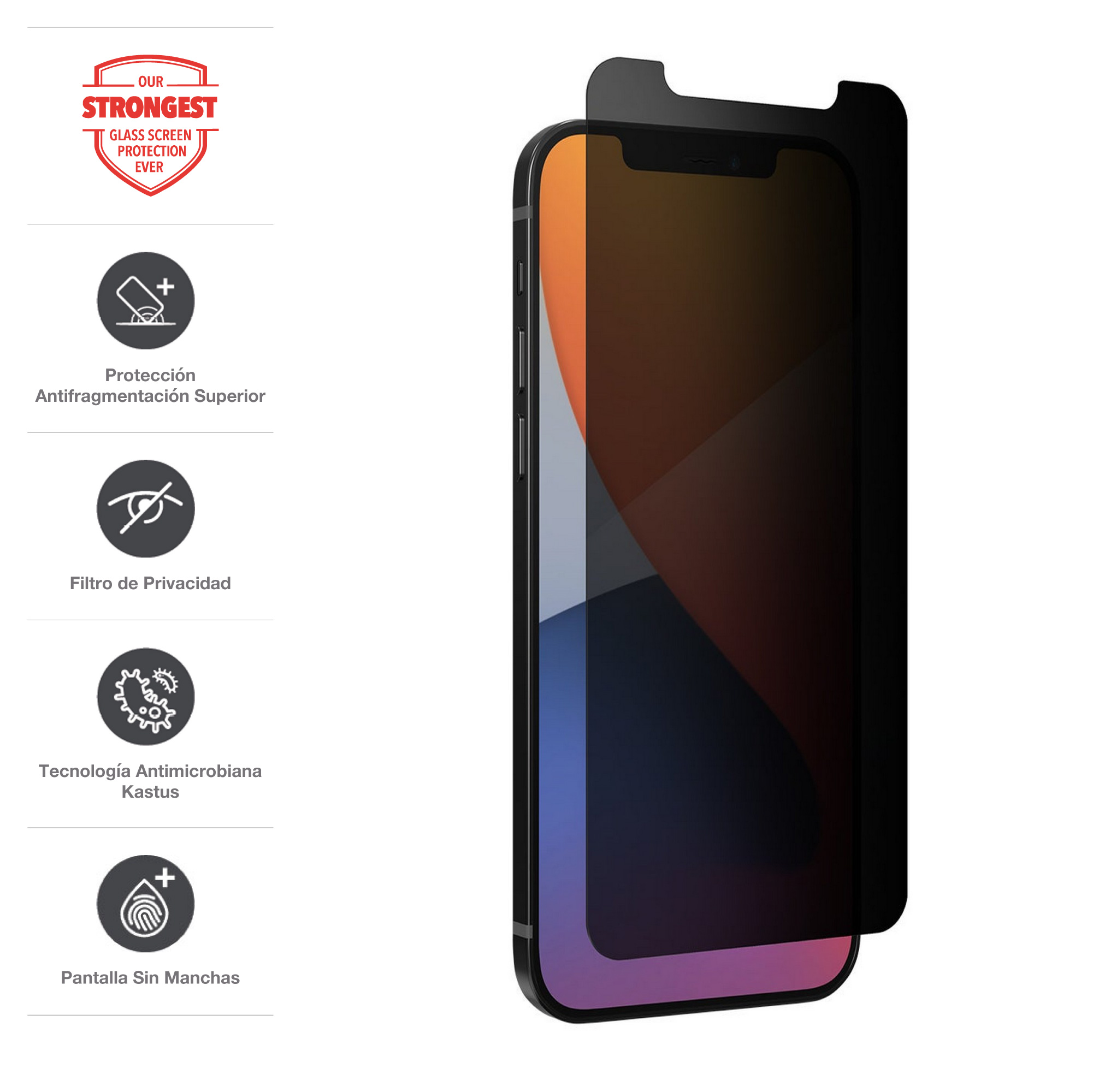 ZAGG GLASS+ PROTECTOR DE PANTALLA DE PRIVACIDAD IPHONE 6.1