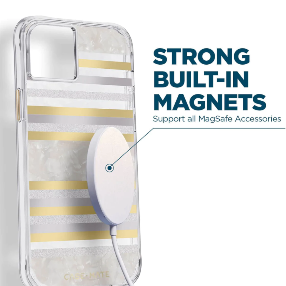 Cover iPhone 14 Pearl Stripes