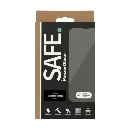 SAFE. by PanzerGlass, Protector de pantalla para Apple iPhone 14 Pro Max | Ultra-Wide Fit